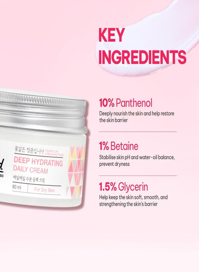 Millford Deep Hydrating Daily Cream 80ml/2.7 Oz, Daily Moisturizer for Dry Skin, Panthenol 10%, Hyaluronic Acid, Korean Skincare - Image 2